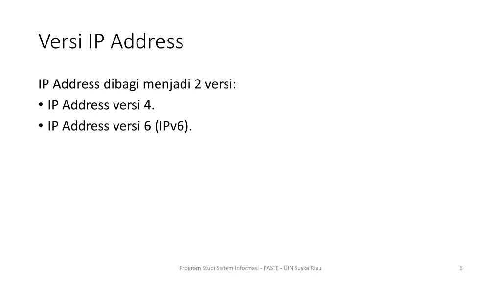 versi ip address