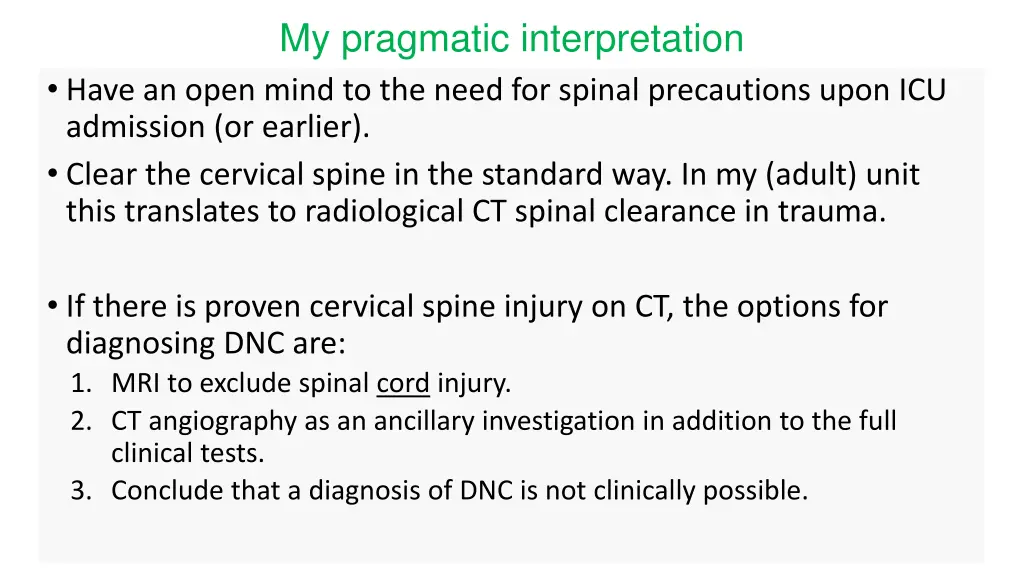 my pragmatic interpretation