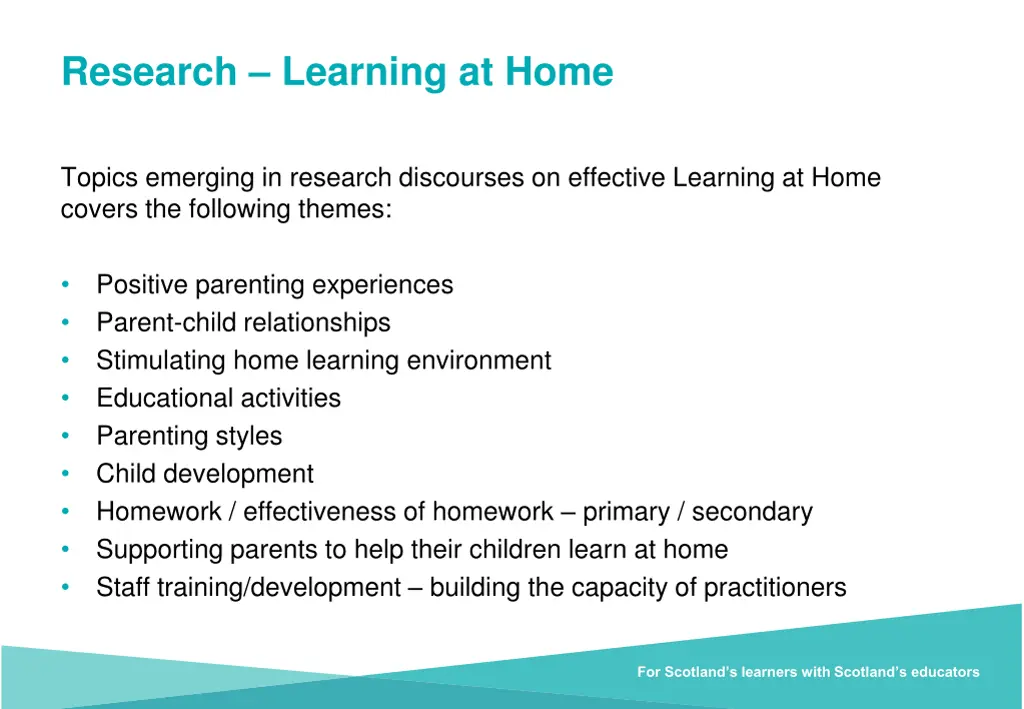 research learning at home