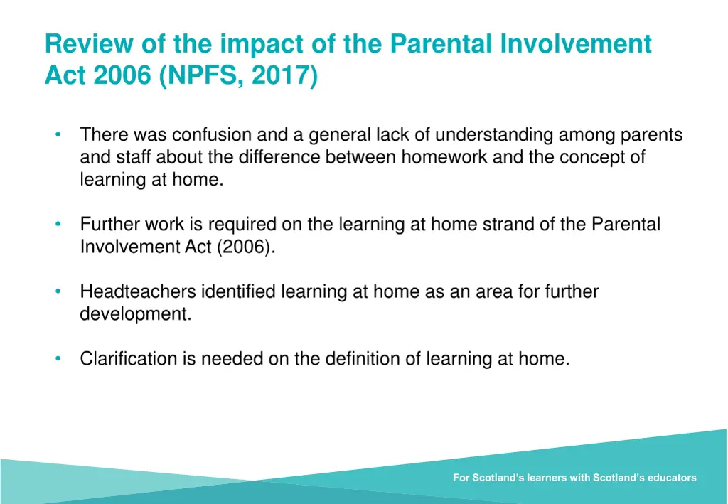 review of the impact of the parental involvement