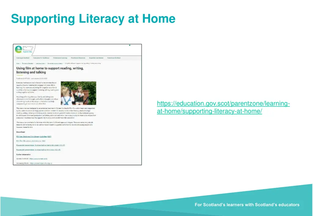 supporting literacy at home