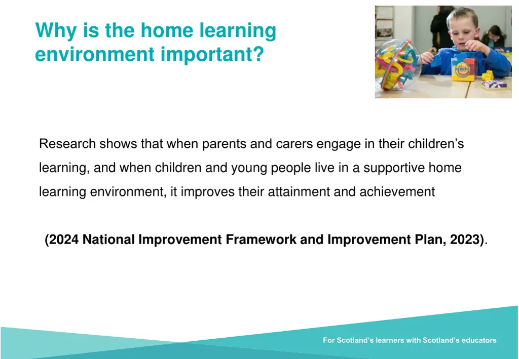 why is the home learning environment important