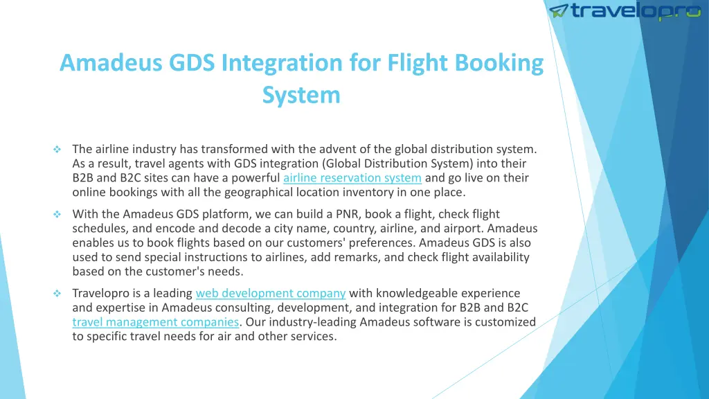 amadeus gds integration for flight booking system