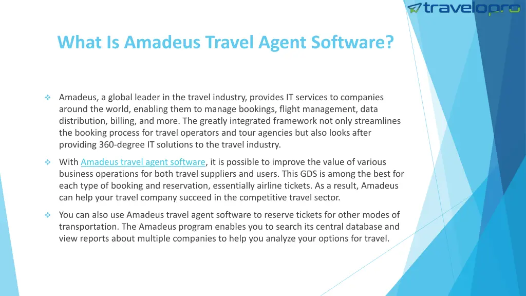 what is amadeus travel agent software