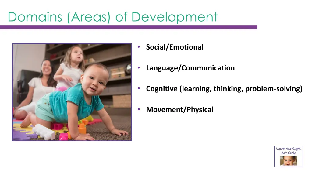 domains areas of development