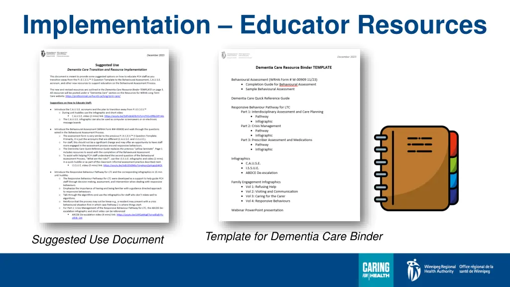 implementation educator resources