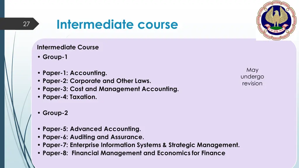 intermediate course