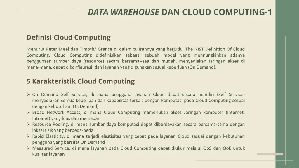 data warehouse dan cloud computing 1