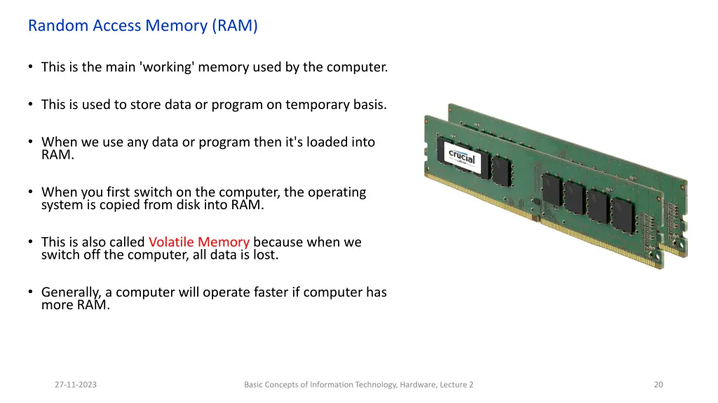 lesson 13 types of memory 1