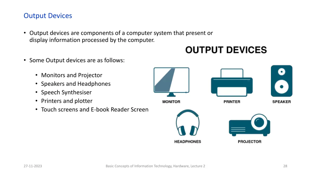 lesson 8 output devices