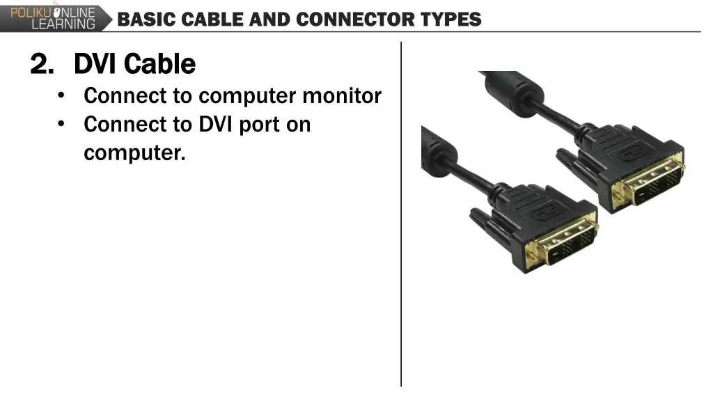 basic cable and connector types 1