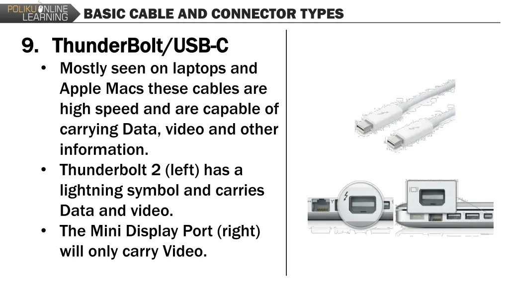 basic cable and connector types 12