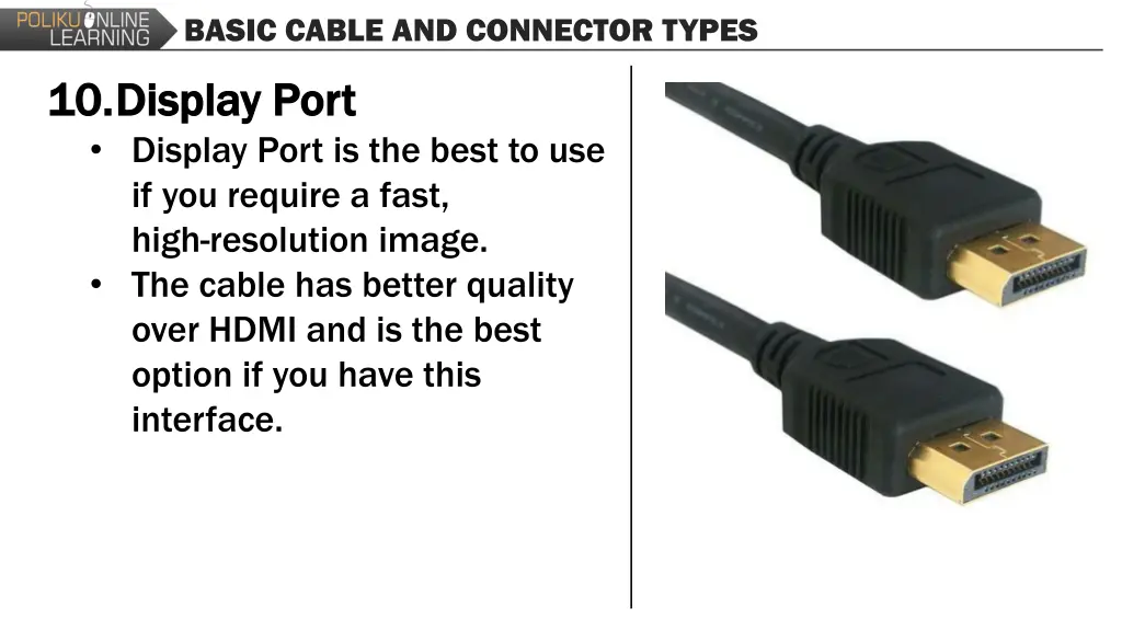 basic cable and connector types 13