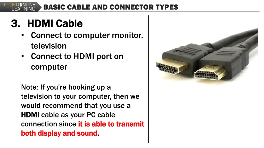 basic cable and connector types 2