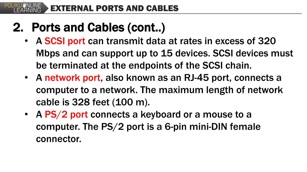 external ports and cables 2