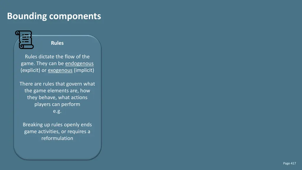 bounding components