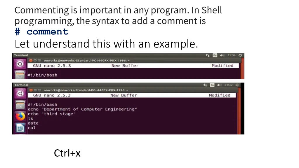 commenting is important in any program in shell