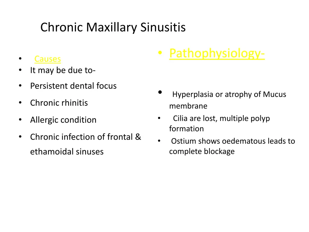 chronic maxillary sinusitis