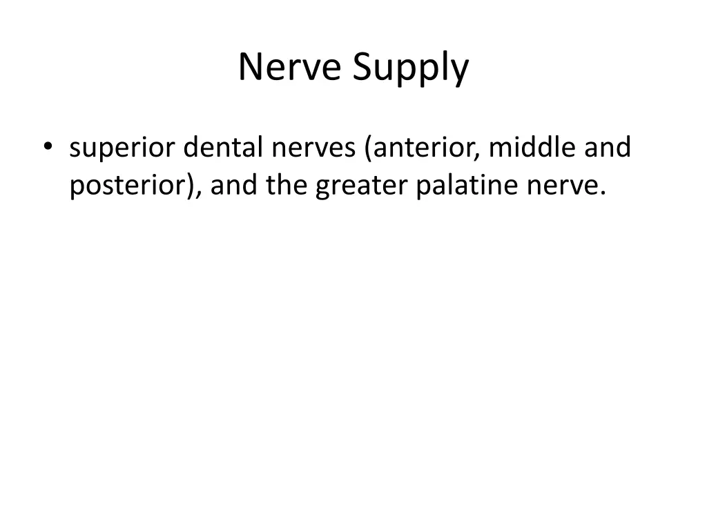 nerve supply