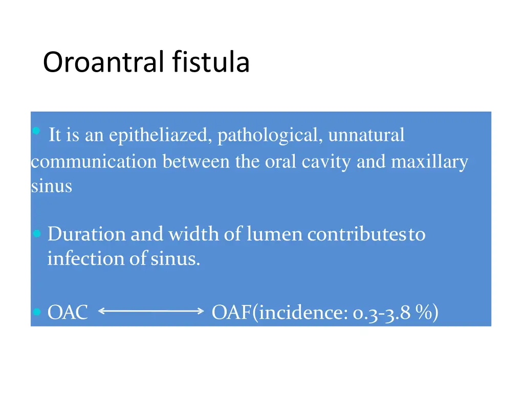 oroantral fistula