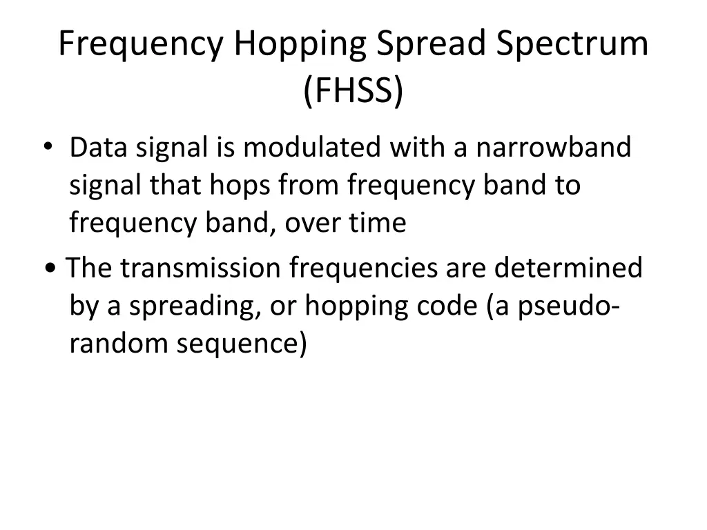 frequency hopping spread spectrum fhss
