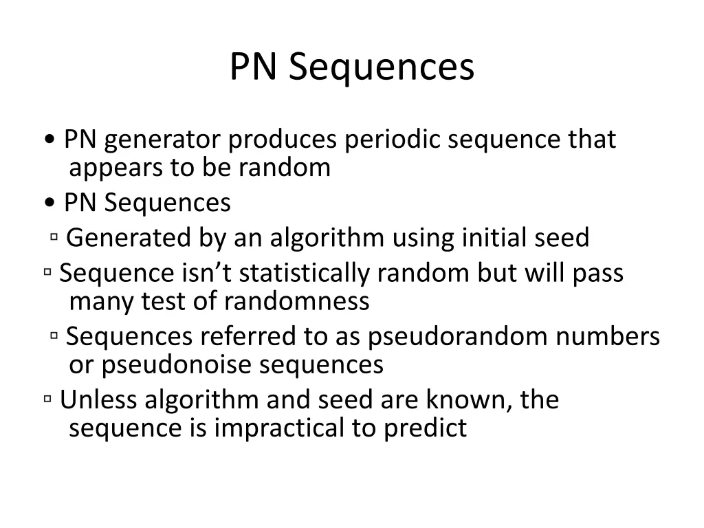 pn sequences