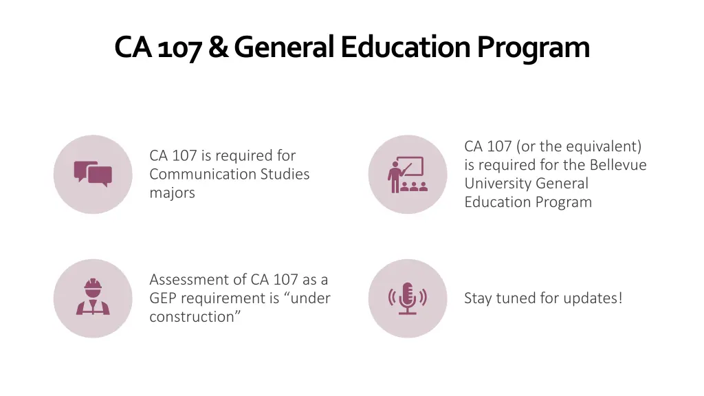 ca 107 general education program