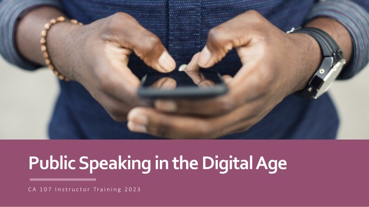 public speaking in the digital age