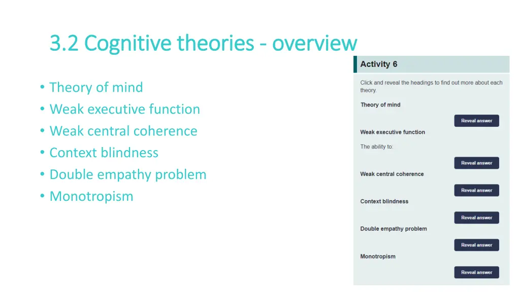 3 2 cognitive theories 3 2 cognitive theories