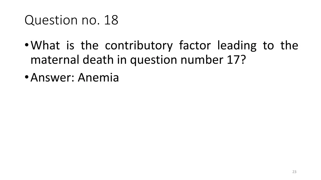 question no 18