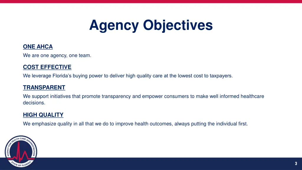 agency objectives