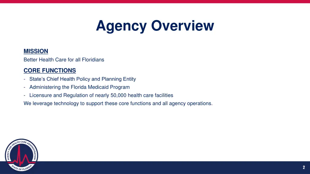 agency overview