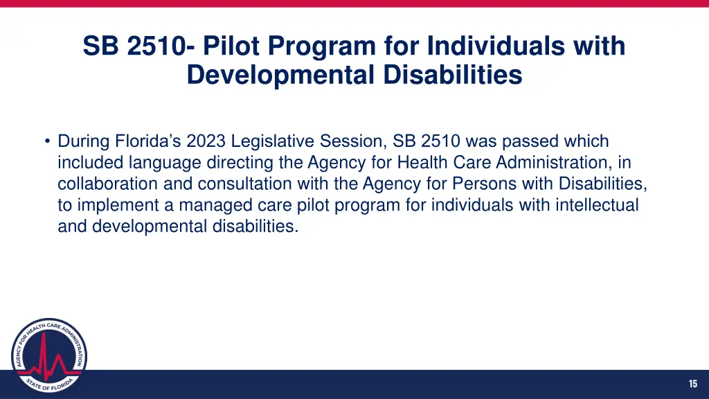 sb 2510 pilot program for individuals with 2