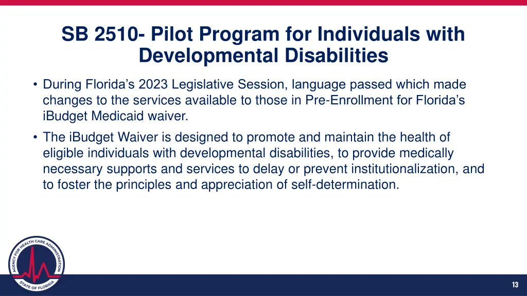 sb 2510 pilot program for individuals with