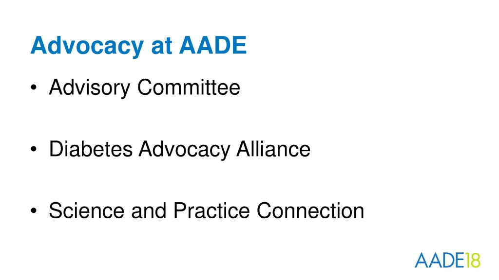 advocacy at aade