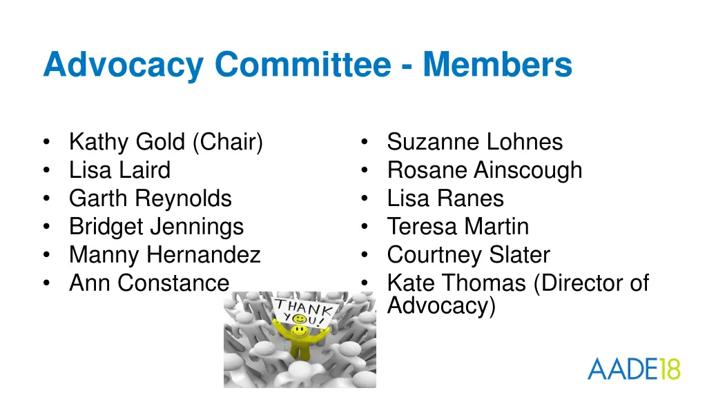 advocacy committee members