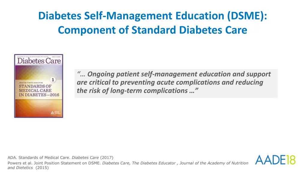 diabetes self management education dsme component