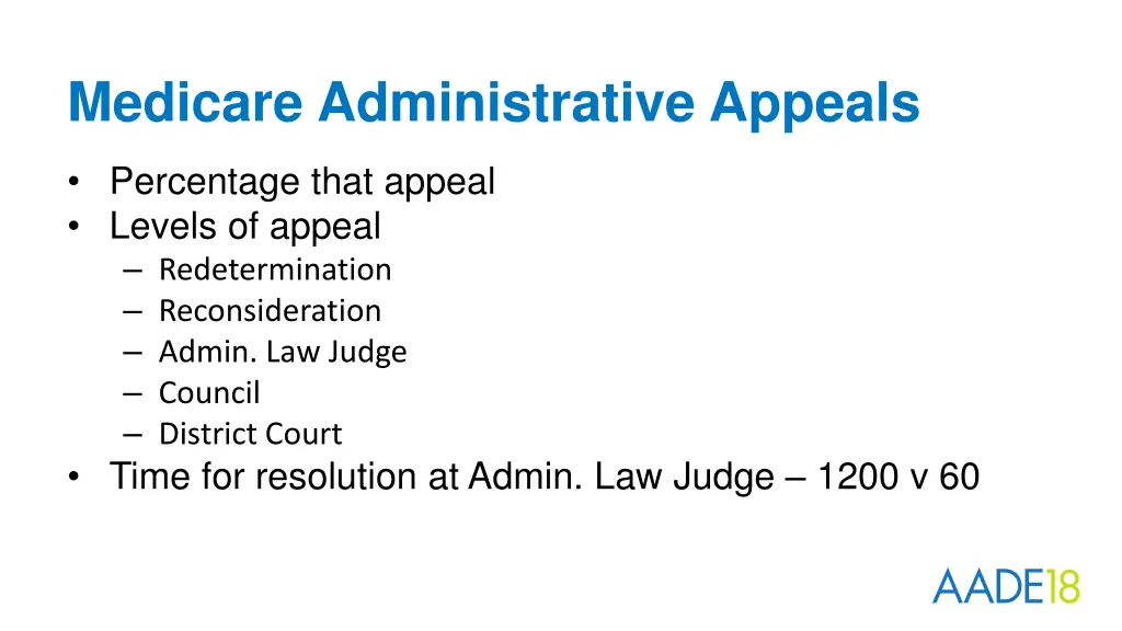 medicare administrative appeals
