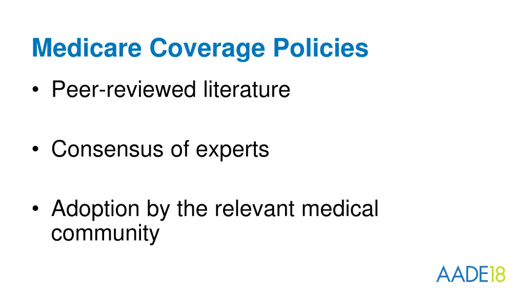 medicare coverage policies