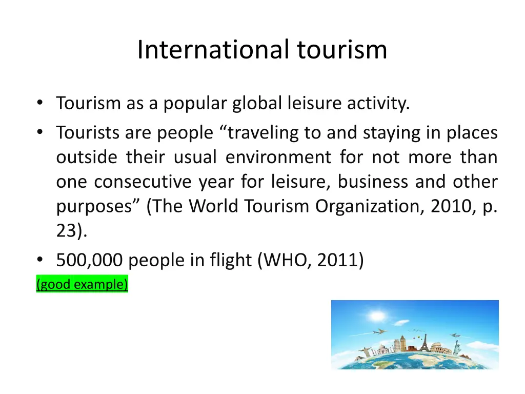 international tourism