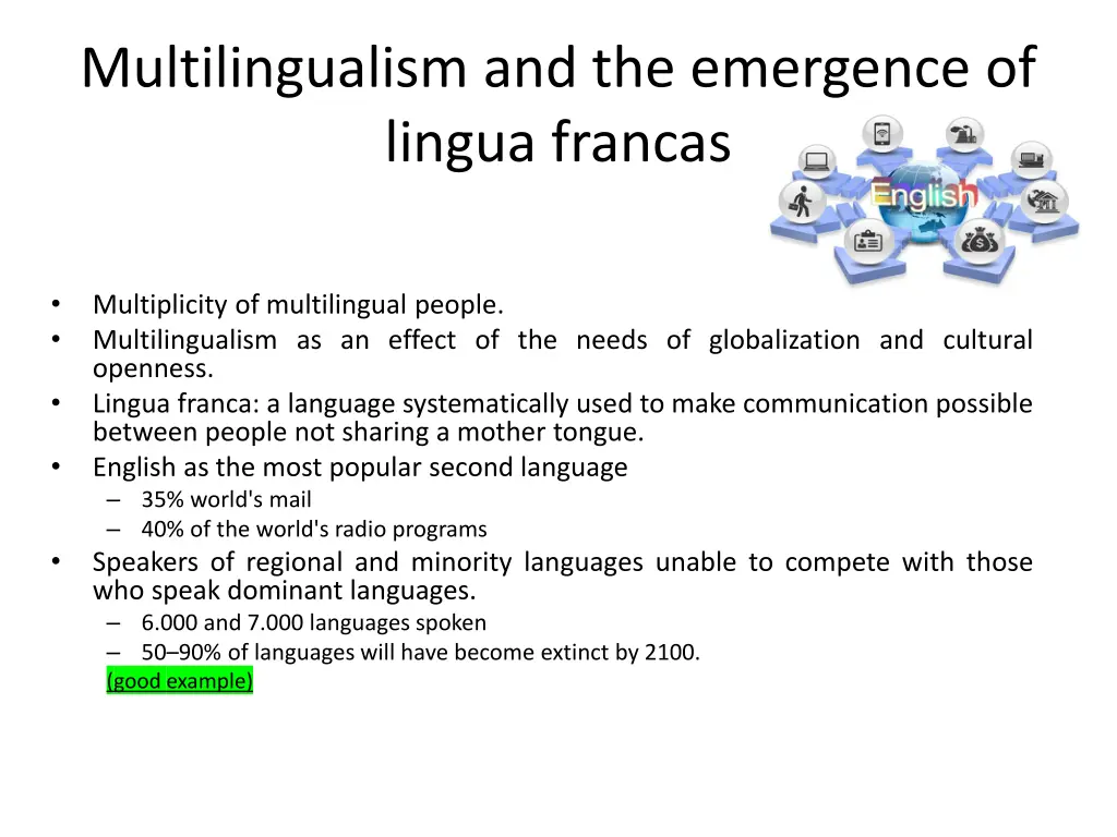 multilingualism and the emergence of lingua 1