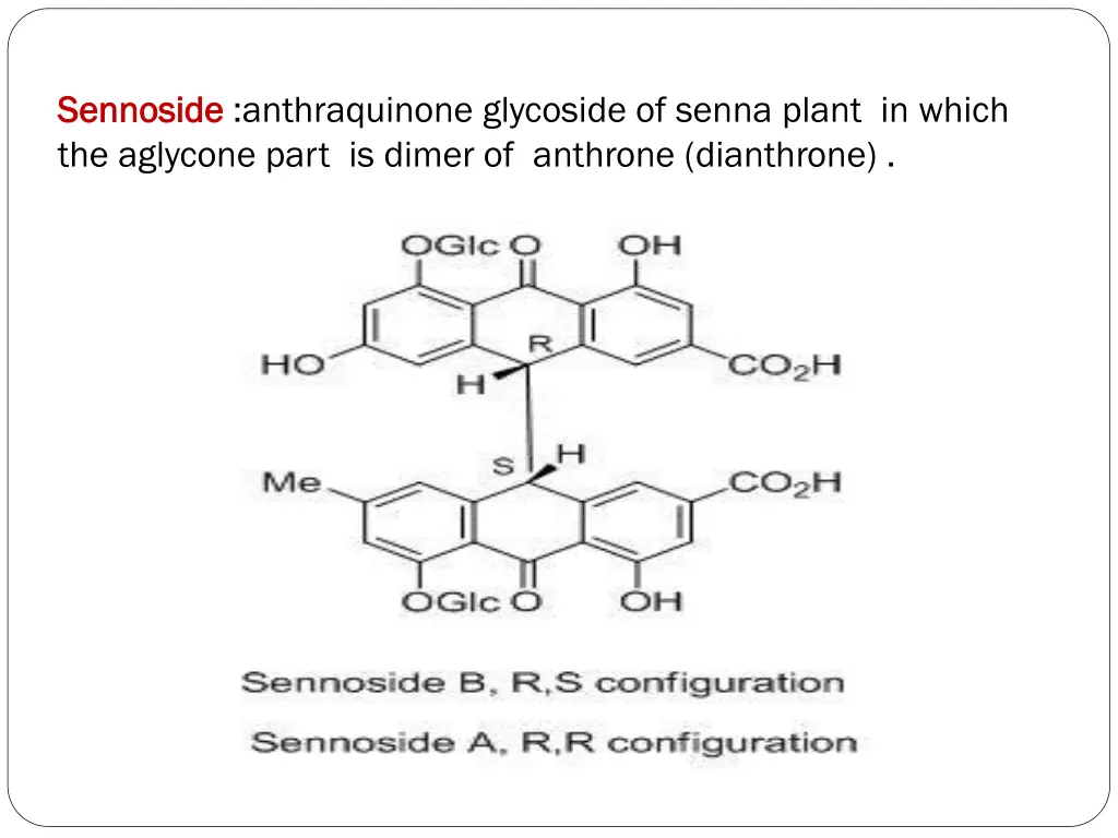 sennoside sennoside anthraquinone glycoside