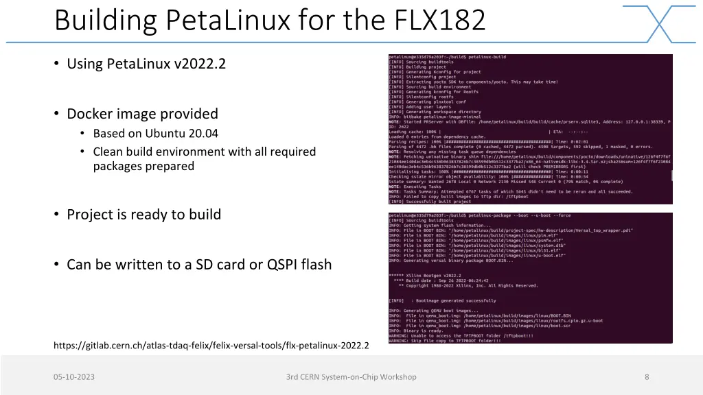 building petalinux for the flx182