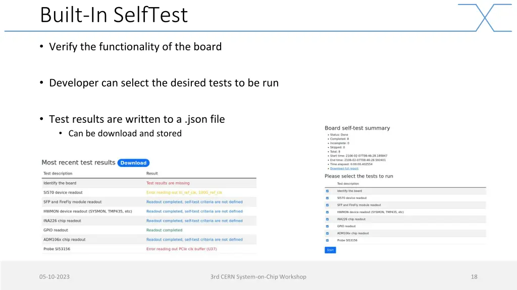 built in selftest