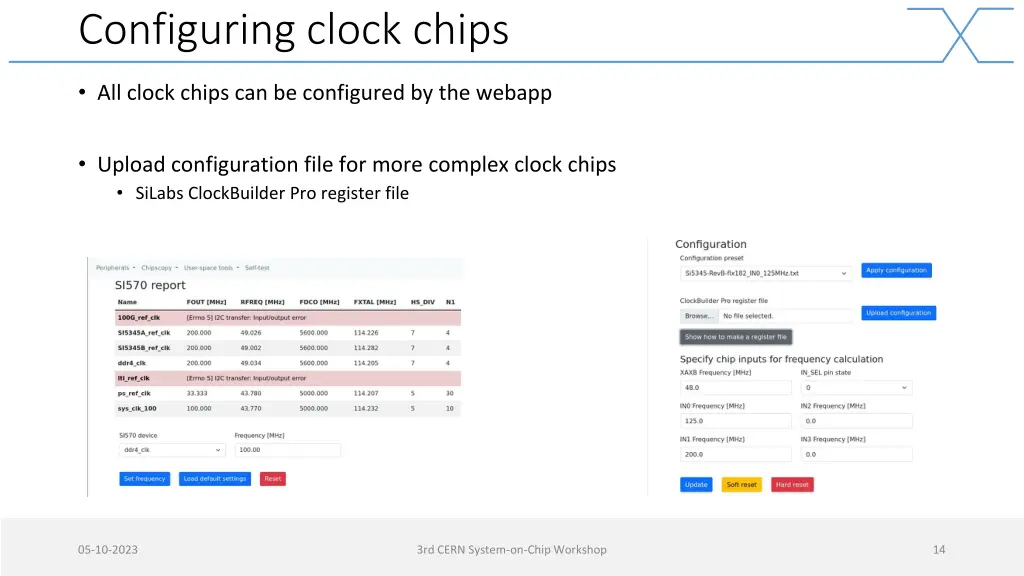 configuring clock chips