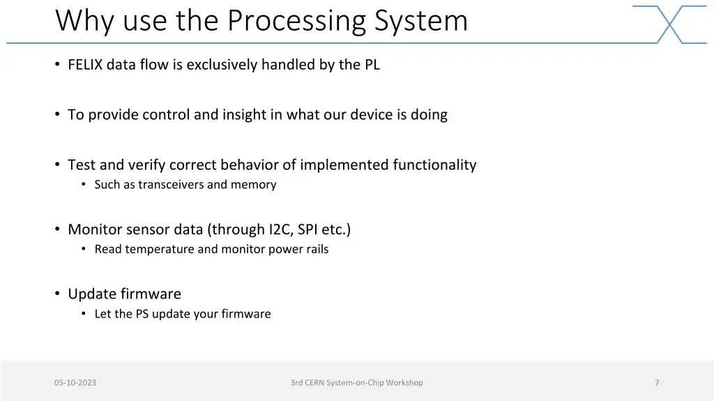 why use the processing system