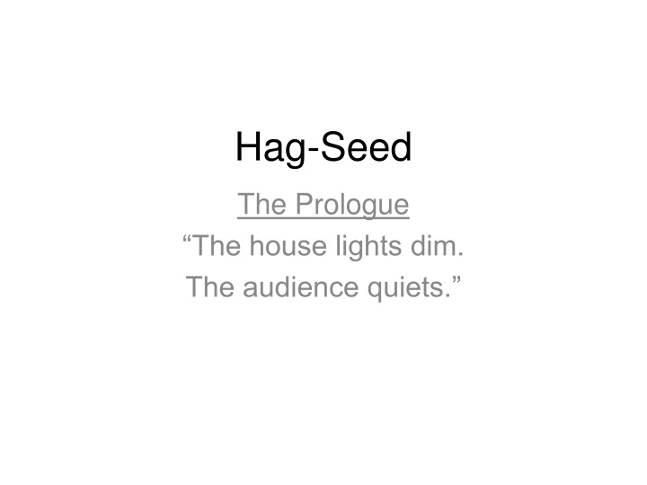 hag seed