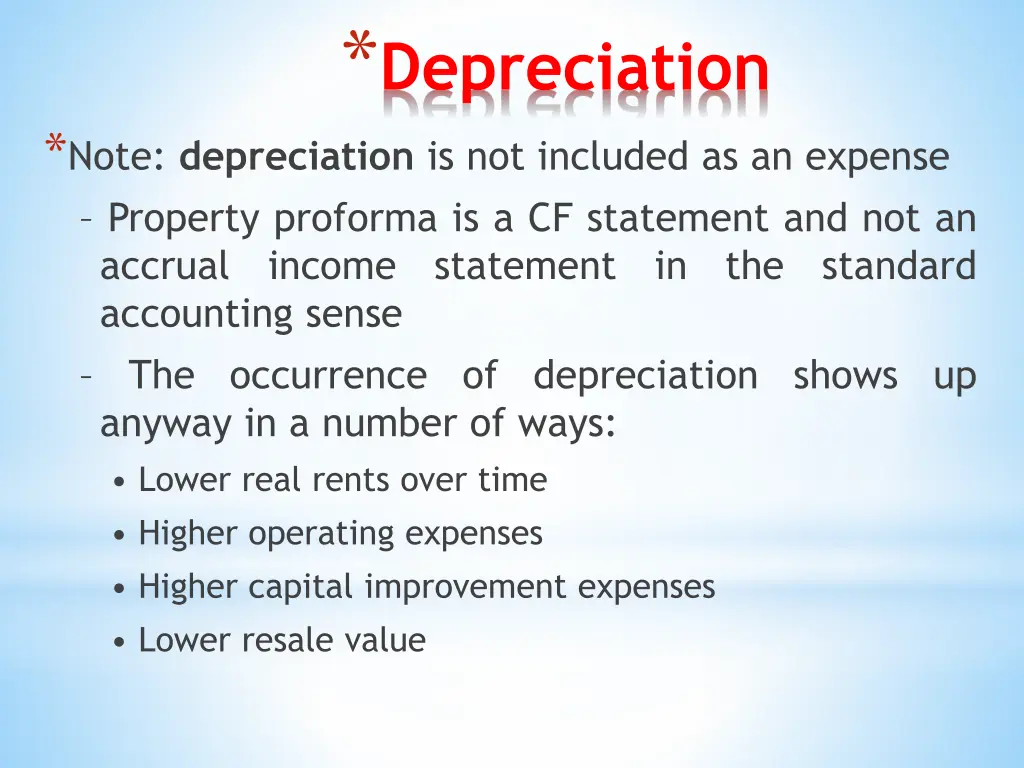 depreciation