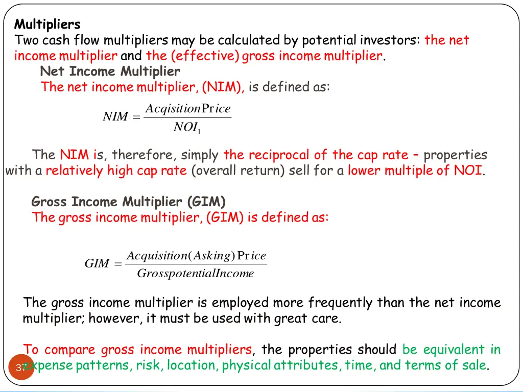 multipliers two cash flow multipliers