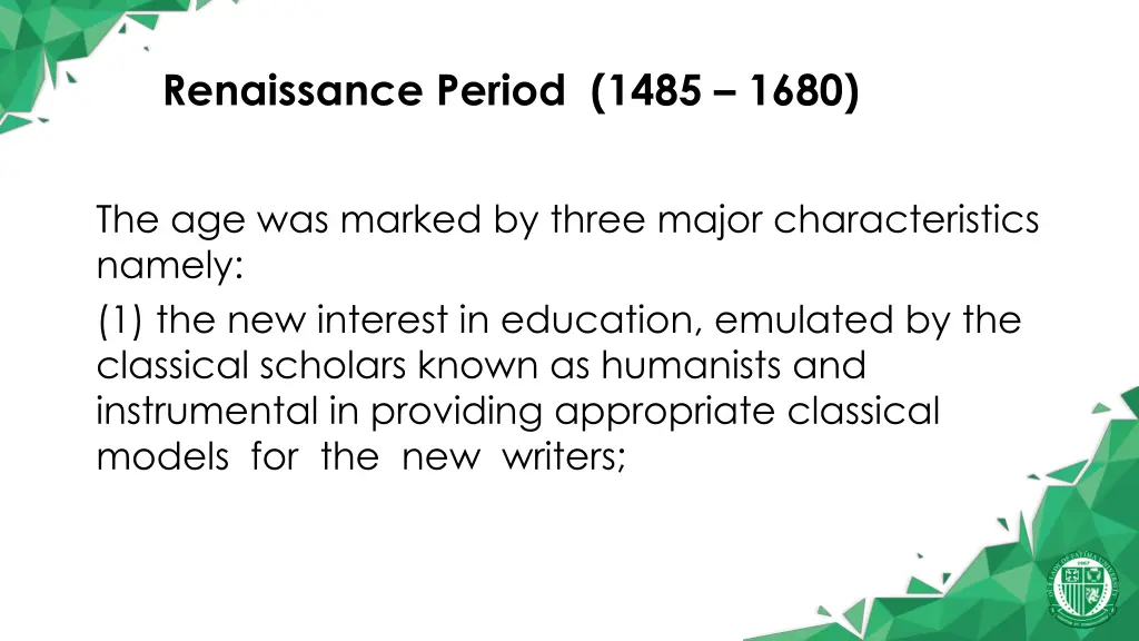 renaissance period 1485 1680 1